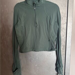 Lululemon Athletica Green Fitted Quarter Zip